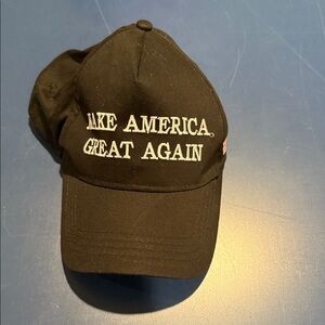 Black Cap with White Embroidery